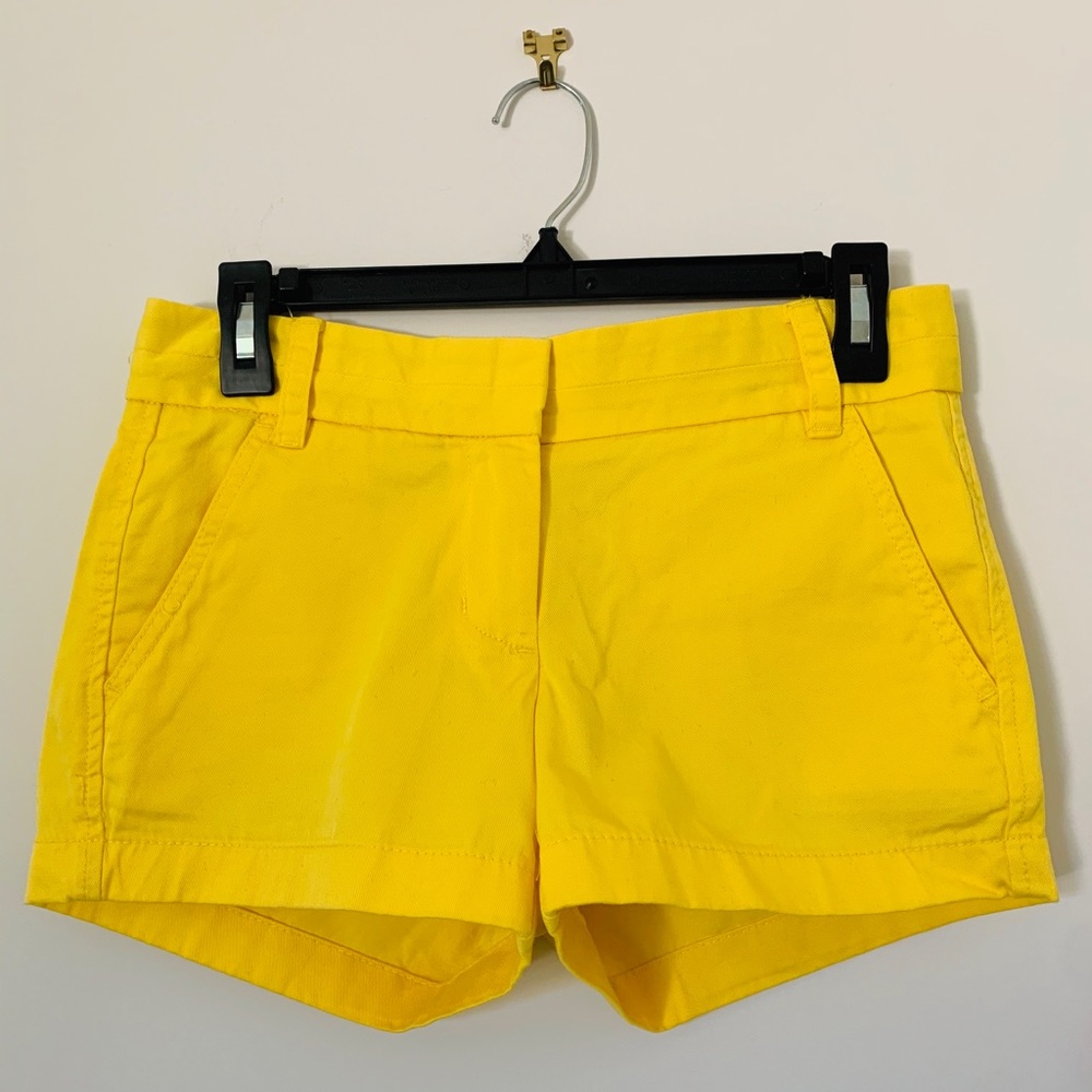 J Crew Yellow 3” Chino Cotton Shorts Size 00